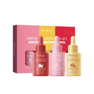 Kit 3 Serum Bioaqua Caracol +Niacinamida+ Curcuma