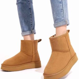 Botin Pantubota Mujer Camel Forrada Con Chiporro