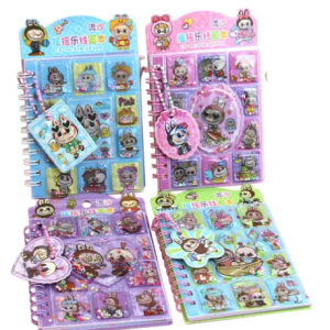 Libreta Labubu Con Stickers Libreta Sensorial Labubu
