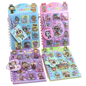 Libreta Labubu Con Stickers Libreta Sensorial Labubu