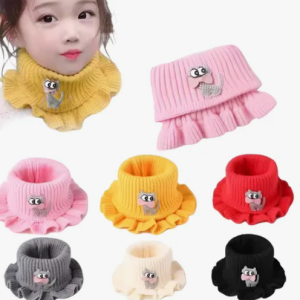 Cuello Bufanda De Lana Para Niños Gatito