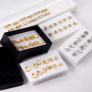 Set 6 Aros Acero Quirúrgico Niñas Mujer