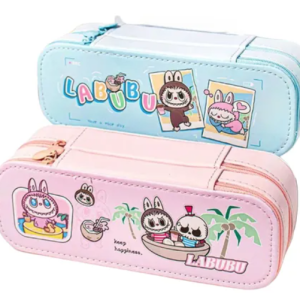 Estuche Labubu Estuche Ecocuero Doble Cierre