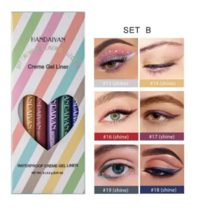 Set De 6 Delineadores De Ojos A Prueba De Agua 12 Hrs
