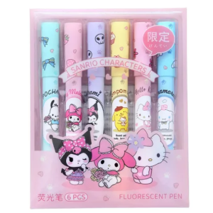 Plumones Destacadores Sanrio Melody Kuromi Kityy