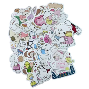 Stickers Kawaii Set Mikko Illustrations 60 Unidades