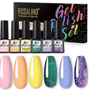 Kit 6 Pinturas De Uñas Semipermanante Rosalind