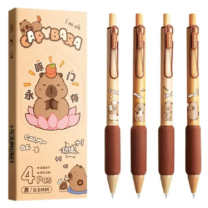 Set De Lapices Capybara Tinta Gel 4 Unidades