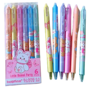 Set De Lápices Borrables Kawaii Mikko Illustrator 6 Pcs