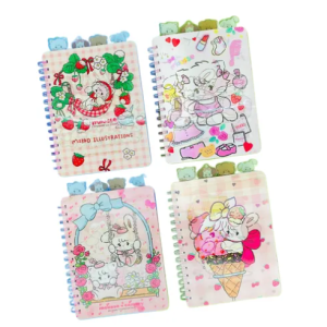 Libreta Mikko Holografica Con Separadores Libreta Kawaii