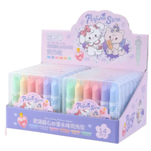 Destacadores Fluorescente Kawaii Mikko Ilustreitor
