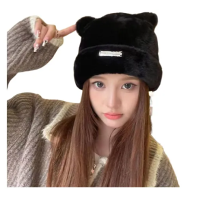 Gorro Orejas De Gato Gatito Felpudo - Invierno Con Estilo