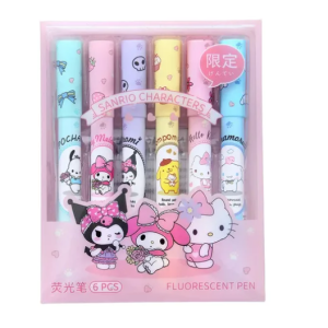 Plumones Destacadores Sanrio Melody Kuromi Kityy