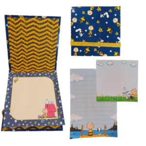 Snoopy Kit Block De Notas Tapa Dura + Notas