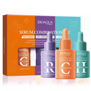 Set Trío Serums BIOAQUA Antiedad y Luminosidad - Retinol, Vitamina C y Hialurónico ​Descripción: