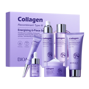 Set Completo BIOAQUA Colágeno Recombinante Tipo III x6 - Reafirmante y Antiedad