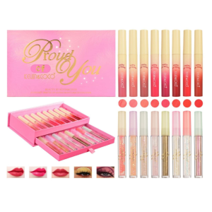 Kit Completo Delineadores Glitter + Labiales Gloss Kevyn Coco x16 Piezas